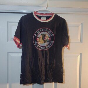 Chicago Blackhawks Logo Ringer Shirt